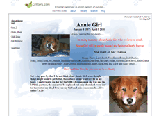 Tablet Screenshot of annie-girl.critters.com