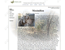 Tablet Screenshot of maximilian.critters.com
